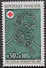 Timbre - FRANCE - Croix-Rouge - Nicolas DESGENETTES - YT1735 - Neuf ** - 1972