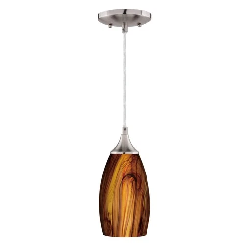 Vaxcel Lighting P0178 Milano 1 Light Mini Pendant - Nickel - Picture 5 of 10