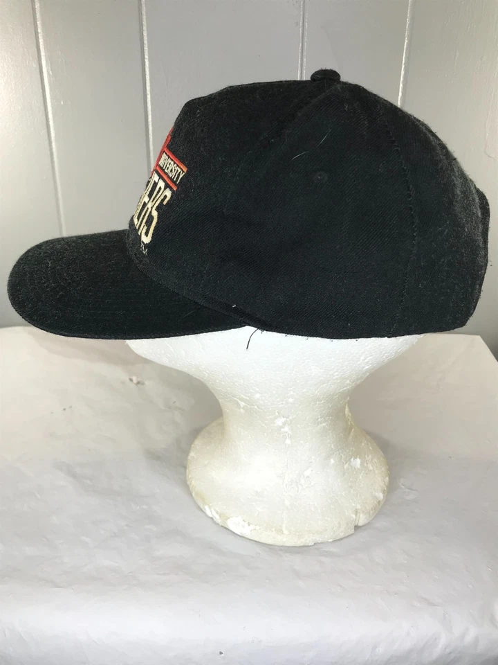 Vintage Indiana University Hoosiers Spellout Snapback Hat 90s Wool blend Youngan - Image 4 of 4