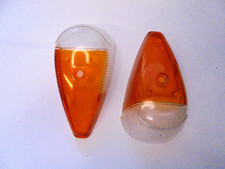 Blinkerglas breit transparent orange Italien Version VW Käfer 10´63-7´74 , PAAR