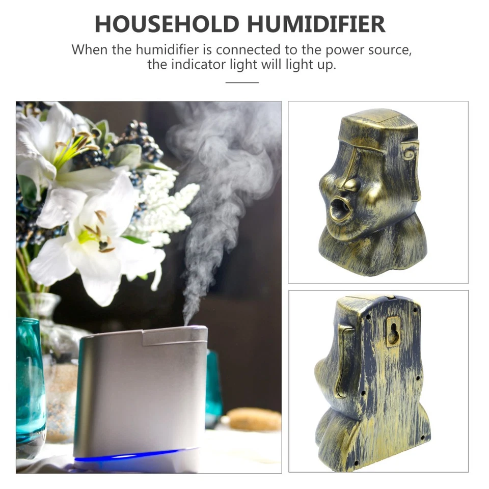 3 stücke diffuser luftbefeuchter moai-förmiger hause usb verdampferer - Bild 2 von 4