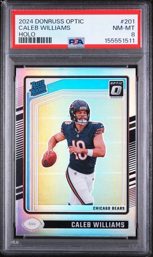 2024 Donruss Optic Caleb Williams Rated Rookie Holo PSA 8
