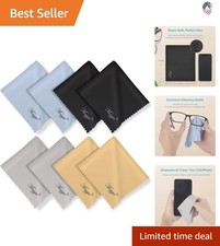 8 Pack Microfiber Cleaning Cloths for Glasses Screens Lenses Electronics
