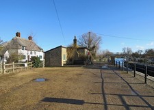 Photo 12x8 At Baits Bite Lock on a February morning Horningsea The buildin c2018
