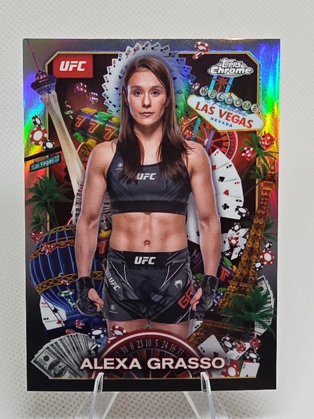 Alexa Grasso 2025 Topps Chrome Titans SSP CASE HIT Insert UFC MMA TNS-1