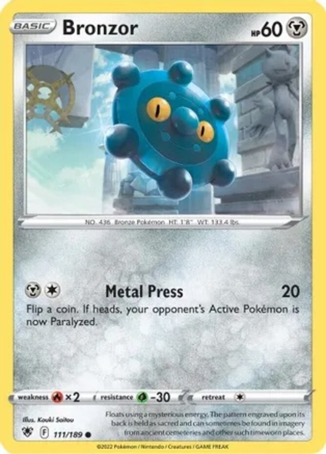 Bronzor - 111/189 - Common (Near Mint) Astral Radiance - Metal Pokémon