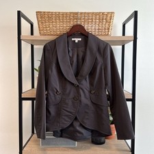 CAbi "Work It" Graphite 2 Button Career Woven Blazer Jacket 769, 6