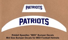 New England Patriots Mid Size Riddell MIDI SpeedFlex Helmet Bumper Decals 20mil