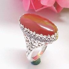 Red Onyx Gemstone Handmade Ring, 925 Sterling Silver Handmade Ring, All Size