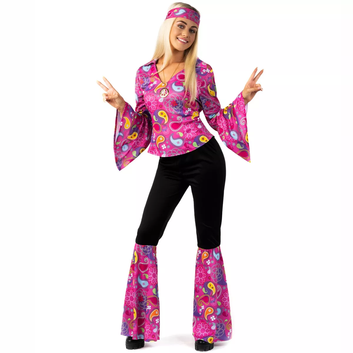 Womens Long Hippie Dress Costume