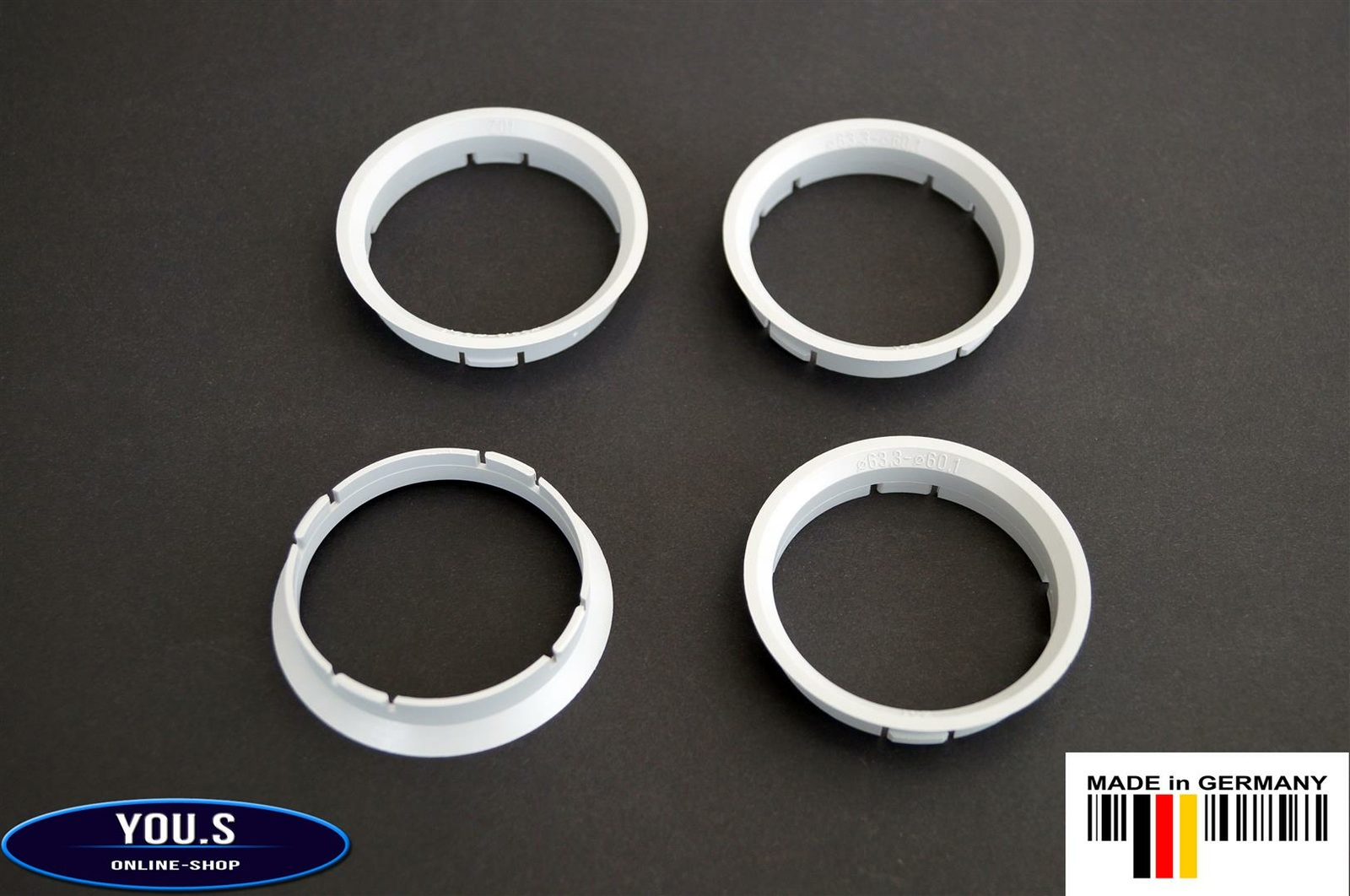 4 X Anelli Centraggio Distanziatori Cerchi Z01 63,3 - 60,1 MM Per - Foto 10