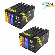 8PK 950XL 951XL High Yield Ink For HP OfficeJet Pro 8100 8600 8610 8625 8630