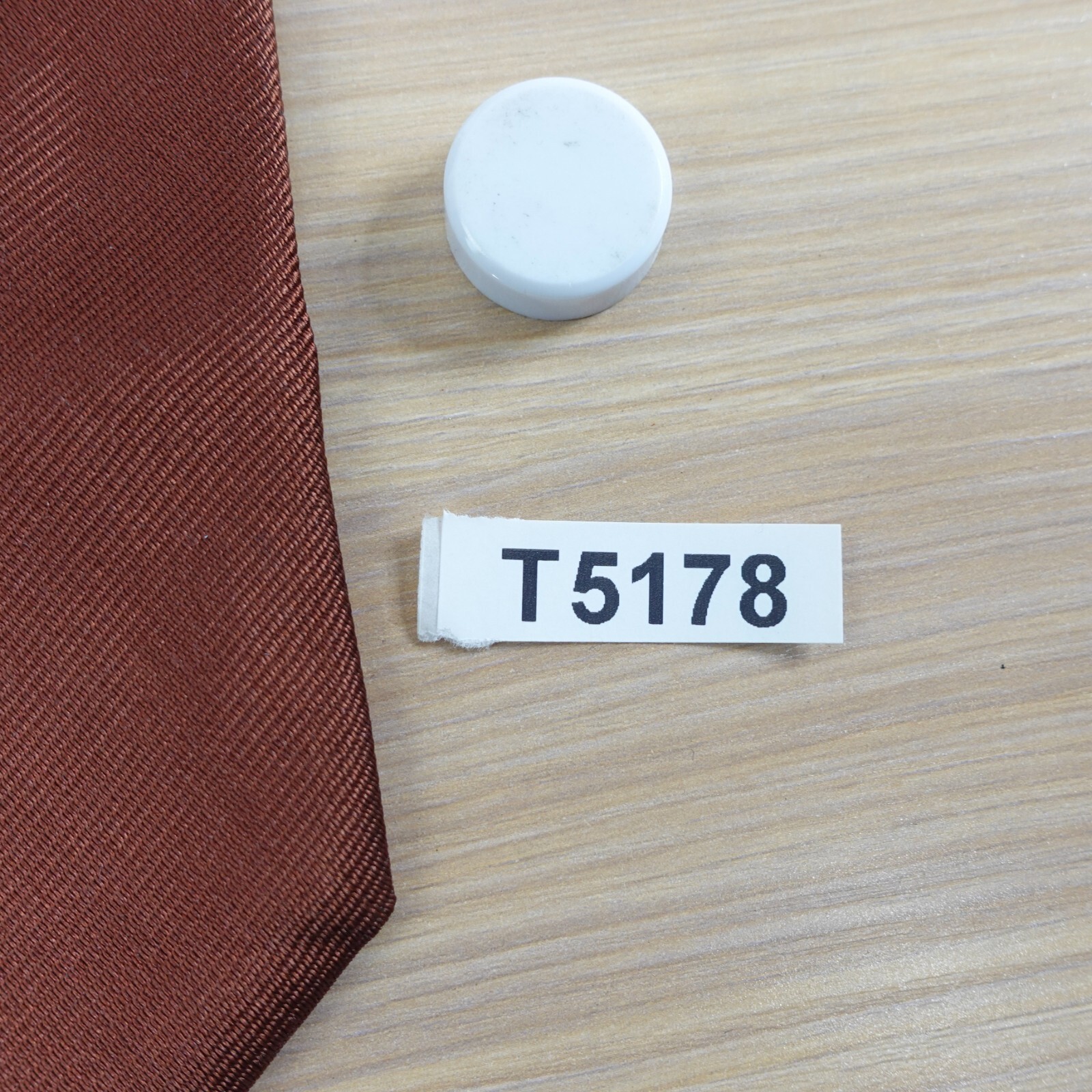Neck Tie Men Brown Solid Silk Basic Simple Groom … - image 8
