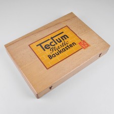 Tectum Plastic Baukasten - ohne Inhalt - Holzkasten - alt - Vintage Wooden Box
