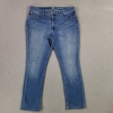 Lee Riders Size 16 Mid Rise Straight Leg Jeans Super Soft Stretch Broken In Comf