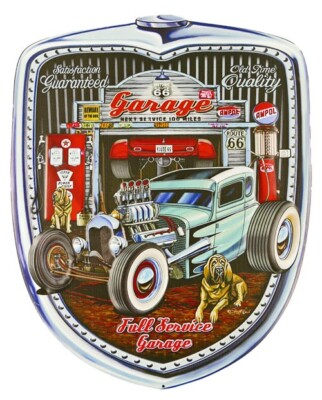 Blechschild Full Service Garage Hot Rod Metallschild 36x45 cm - 137