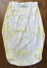 Toddler Crib Fitted Bed Sheet Lamb Vintage Yellow White Blue Numbers 27" x 48"