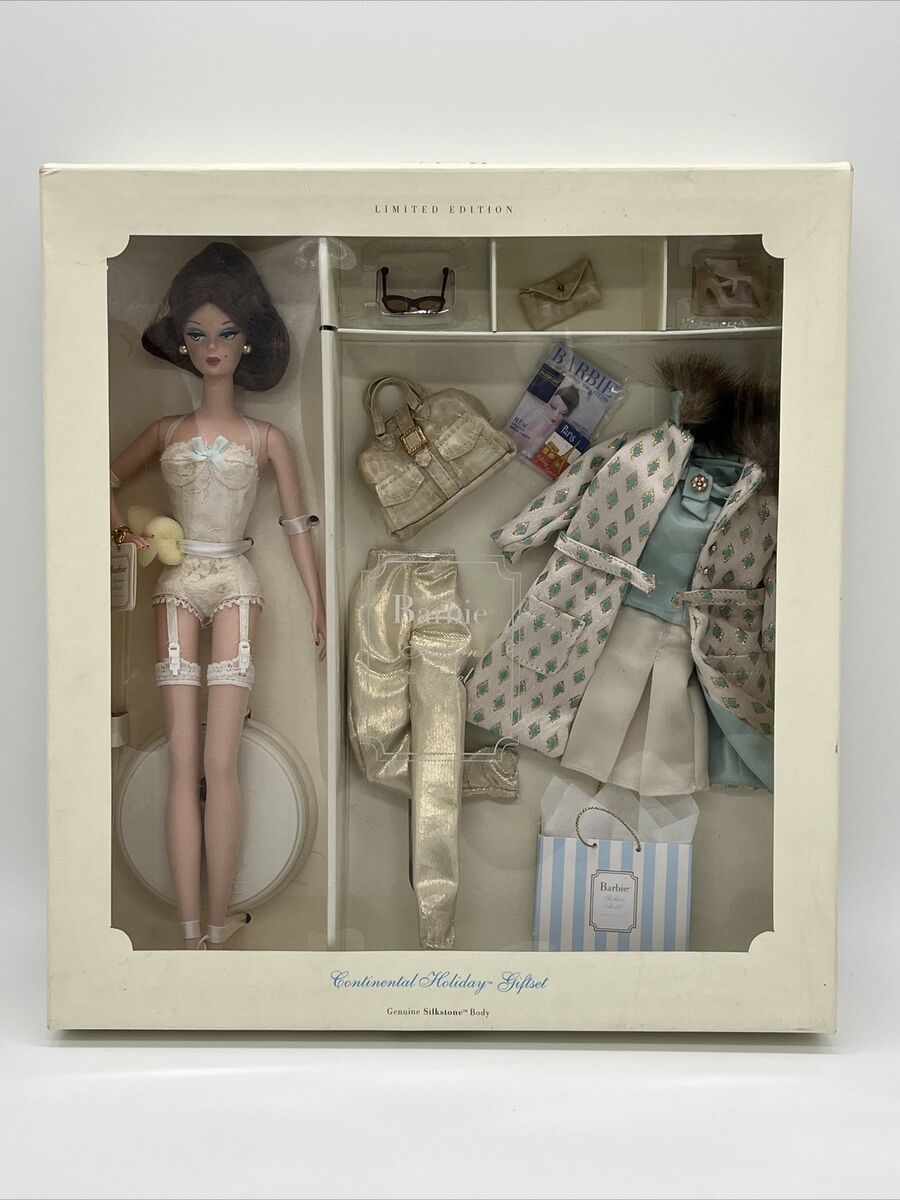 CONTINENTAL HOLIDAY SILKSTONE BARBIE DOLL GIFTSET 2001 CONTINENTAL HOLIDAY SILKSTONE BARBIE DOLL GIFTSET 2001