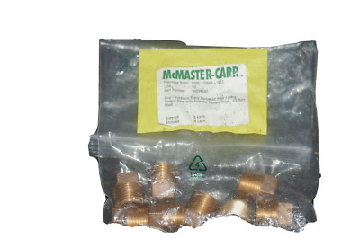 (8) McMaster Carr 4429K282 Low-Pressure Brass Threaded Pipe Fitting 1/2 NPT Male