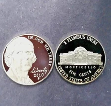 2010 S JEFFERSON NICKEL GEM DCAM PROOF from PROOF Set 