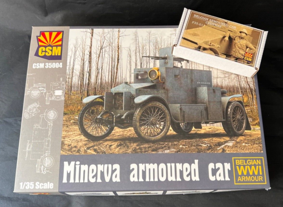 Copper State CSM 1/35 WWI Belgian Minerva armored car w/ driver model