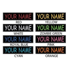 BEST SELLING 5X1.5 size Custom NAME TAG Embroidered "Iron on", FAST SHIPPING