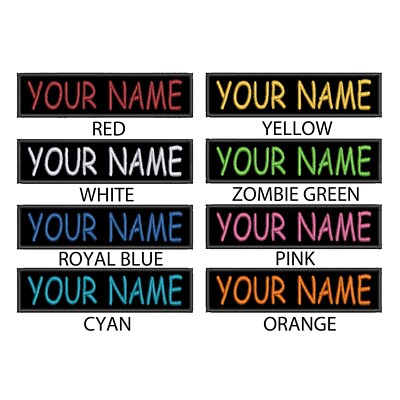 BEST SELLING 3X1 size Custom NAME TAG Embroidered ''Iron on'', FAST SHIPPING