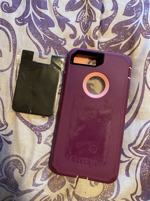 Purple Pink Otterbox Iphone Plus Case With New Card Holder
