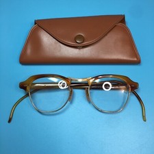 Vintage B L Bausch  Lomb Horn Rim Cat Eye Glass Frames, 1/10 12K GF W/Case