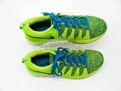 Nike Men Shoe Flyknit Lunar 2 Size 9M Green Blue Running  display picture 1