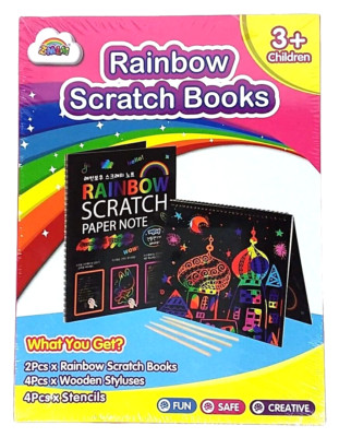 ZMLM Rainbow Scratch Books Games Art Projects For 3+ Years Kids