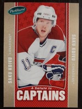 2005 - 2006 Parkhurst Saku Koivu A Salute To Captains #515 Hockey Card