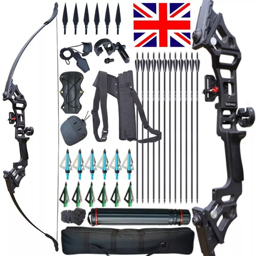51" Takedown Recurve Bow Kit Fiberglass Arrows Set 50lbs Archery Shoot Hunting - Picture 23 of 23