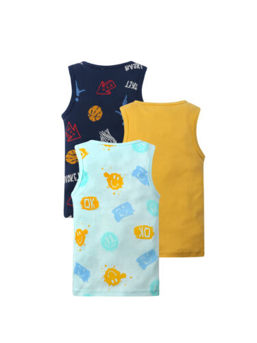 Baby Boys 3 Piece Tank Top Summer Cartoon Bottom Shirt Infant Dinosaur Shark Car