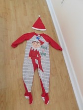 ELF PJs - 4T - Pajamas - One Piece with Hat - Flame Resistant - NWT - RED