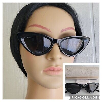 Woman's Jimmy Choo Cat Eye Sunglasses Addy 807IR Black Frame Woman's Jimmy Choo Cat Eye Sunglasses Addy 807IR Black Frame