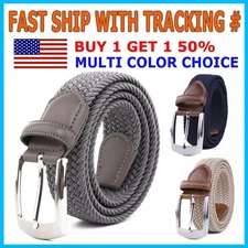 Elastic Fabric Braided Belt,Enduring Stretch Woven Belt for Unisex Men/Women/Jun