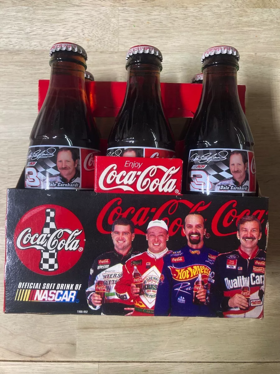 DALE EARNHARDT #3 Coca-Cola 6-Pack Unopened Glass Bottles NASCAR