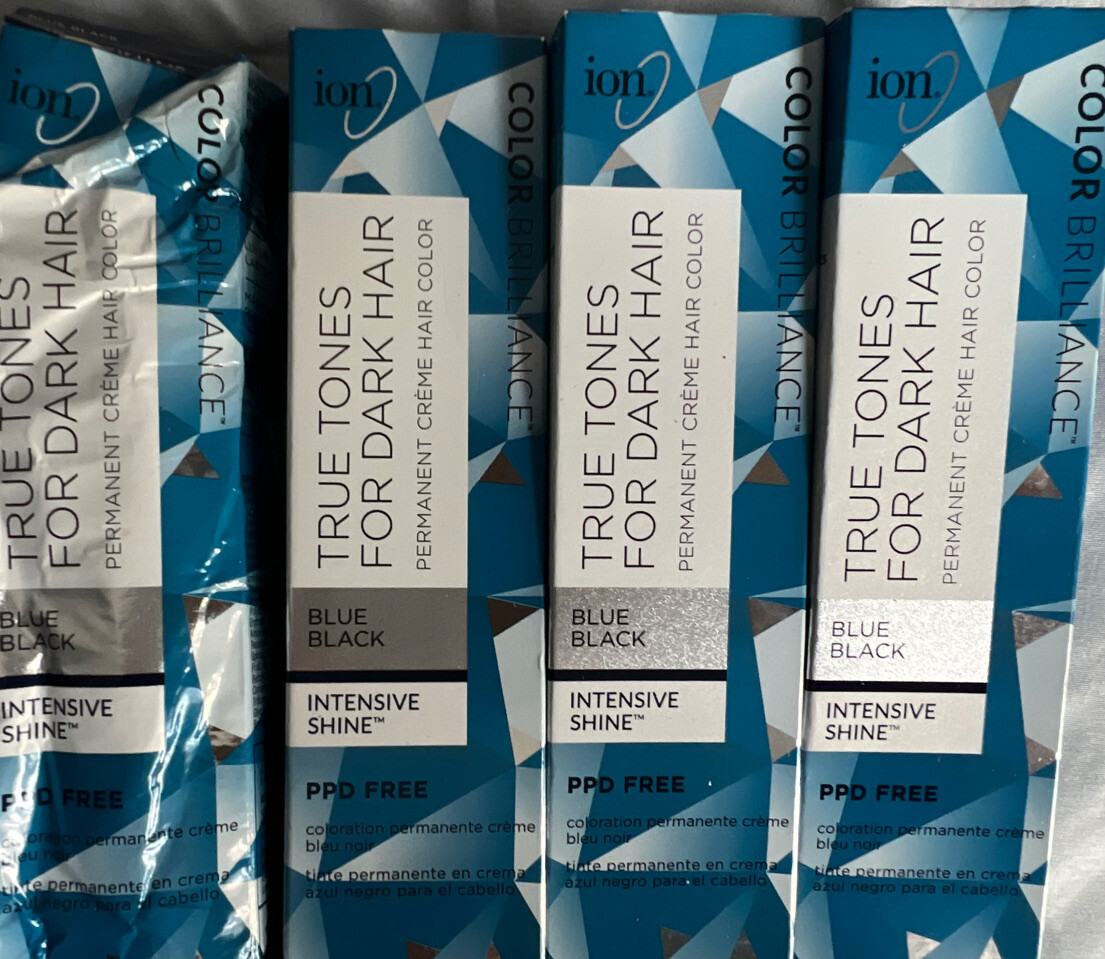 Ion True Tones For Dark Hair Permanent Cr&egrave;me Hair Color Blue Black