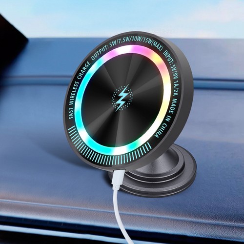 15W Magnetic Wireless Car Charger Phone Mount Holder Magsafe For iPhone Samsung