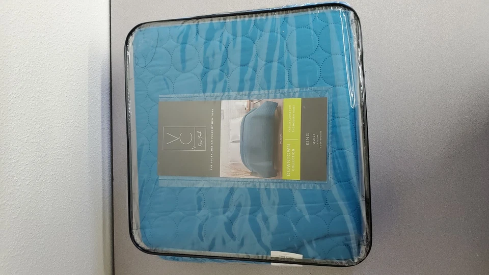 Одеяла для кровати VCNY Teal Jackson King Quilt коллекция Downtown - Изображение 2 из 4
