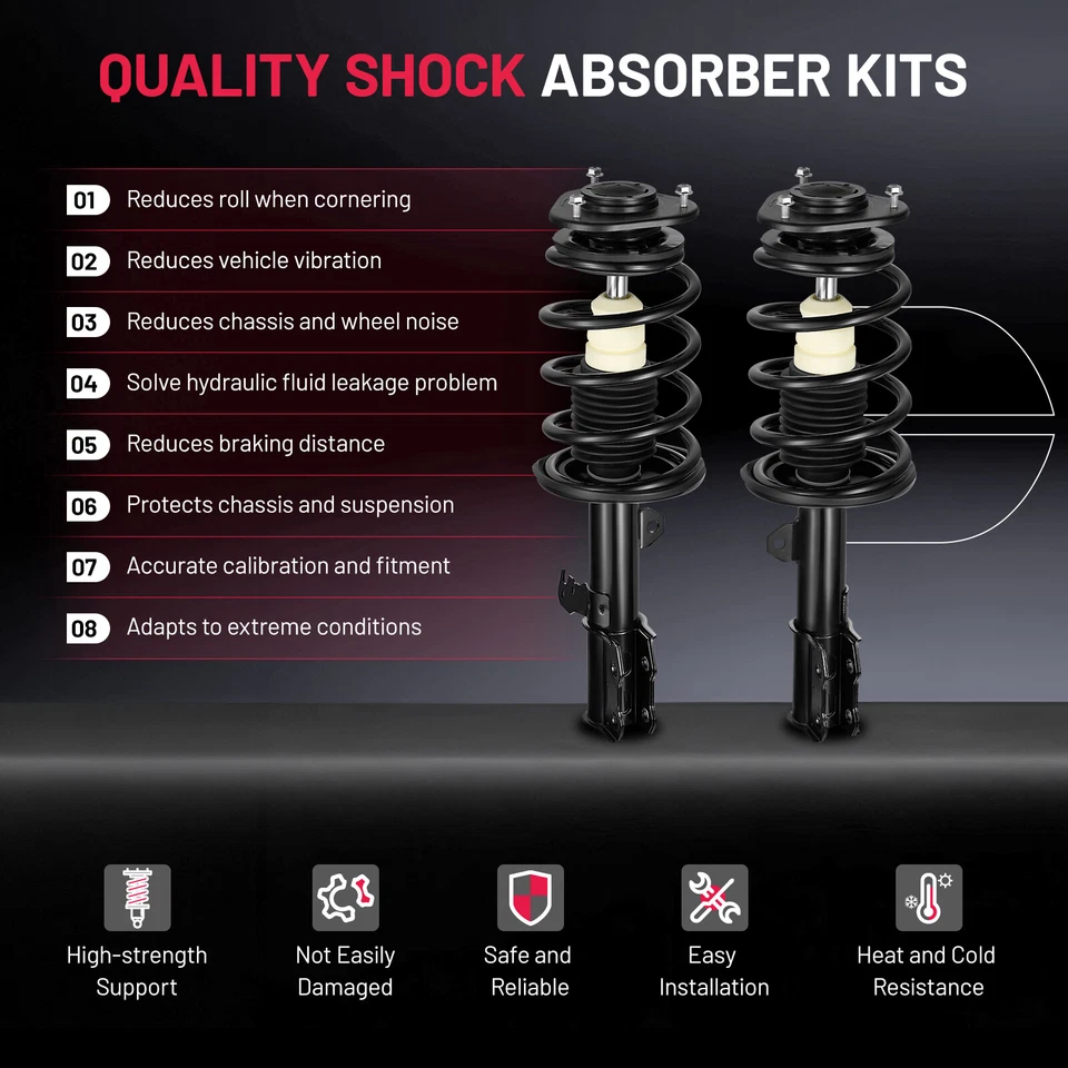 Conjunto de puntales de amortiguador delantero eslabones de barra estabilizadora para Toyota Corolla 2003-2008 sedán  Foto 4 de 4