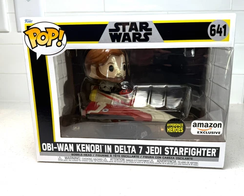 Funko Pop! Star Wars #641 Obi-Wan Kenobi Delta 7 Jedi Starfighter Exclusive SAVE