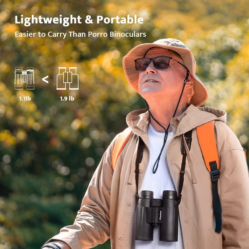 10x50 Waterproof Binoculars with Tripod/Carrying Bag HD BAK4 for Hunting Boating - Picture 6 of 22