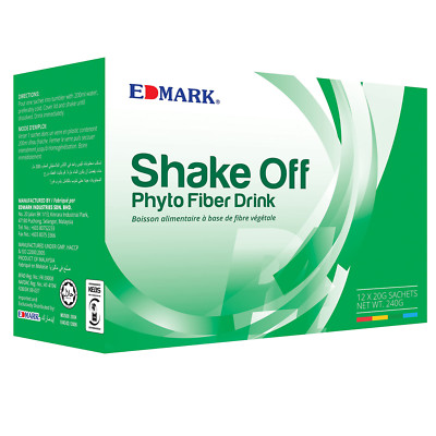 Phyto Fiber Edmark Shake Off Pandan Flavor Detox (12 Sachets) Free Shipping
