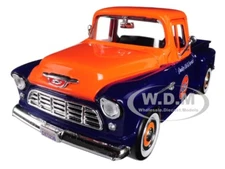 1955 CHEVROLET 5100 STEPSIDE PICKUP TRUCK "GULF" DARK BLUE 1/24 MOTORMAX 79651