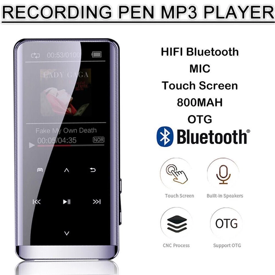 Bluetooth MP3 Player MP4 Media FM Radio Recorder HIFI Sport Music Speakers US - Image 3 of 4