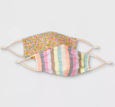 NEW Cat  Jack Kids' 2 Pack Fabric Cloth Face Coverings One Size