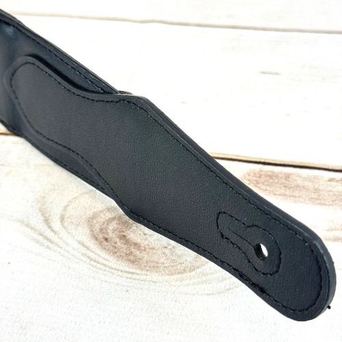Walker & Williams LIC-12 Black Padded Strap with Traditional Tooling and Cross - Picture 16 of 19