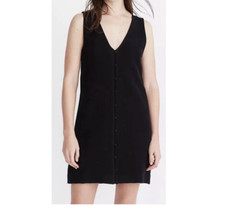 Madewell Texture & Thread Women’s SMALL- Black- Button Front - Tank Dress Cotton